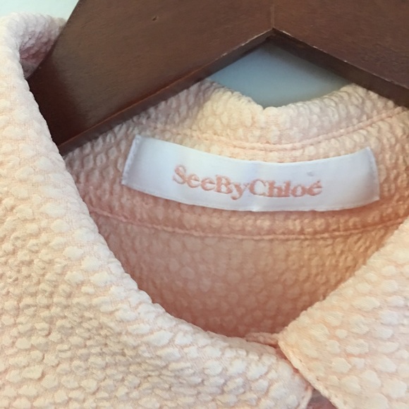 [see by chloé] peach pleat back top - Picture 7 of 7